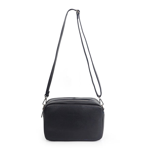 Bolso de bandolera con doble cremalleras Azul marino Cora