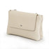 Bolso bandolera de piel con solapa Beige Cinti