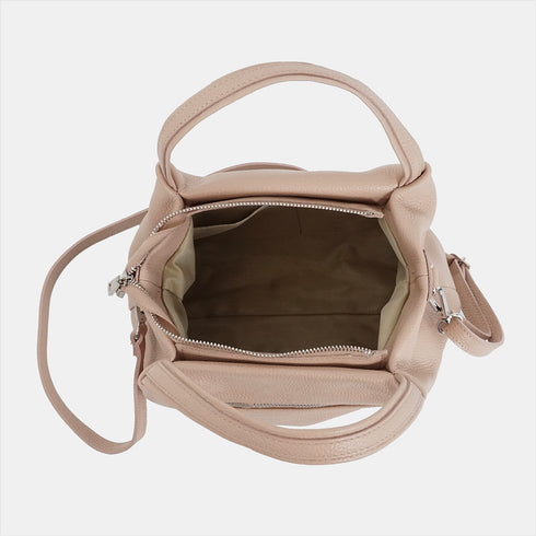 Bolso de mano de piel estilo saco para mujer nude Stefy