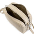 Bolso de bandolera con doble cremalleras Beige Cora
