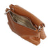 Bolso bandolera de piel con solapa Marrón Cinti