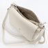 Bolso bandolera de piel con solapa Beige Cinti