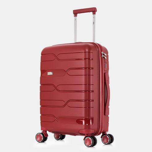 Maleta de cabina 55x38x22 cm (44L) Polipropileno - Candado Incrustado - 20 Pulgadas - Burdeos - Bass