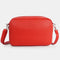 Bolso de bandolera con doble cremalleras Rojo Cora