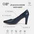 Zapatos de tacón 8cm de piel azul marino Tania