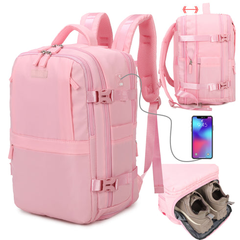 1990s Mochila de viaje cabina expandible para Ryanair 40x25x20-25cm,con bolsa de zapatillas,mochila casual