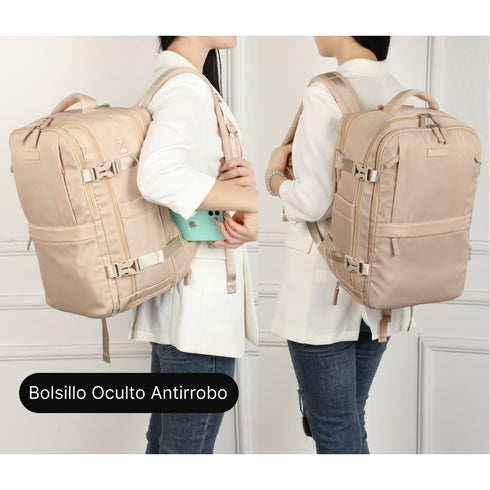 1990s Mochila de viaje cabina expandible para Ryanair 40x25x20-25cm,con bolsa de zapatillas,mochila casual