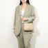 Bolso bandolera mujer pequeño de cuero PU tres compartimentos y dos bandoleras, bolso mensajero para cruzar polipiel regalo original para mujer - Taupe
