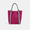 Bolso tote de piel serraje para mujer fucsia Sarah