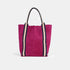 Bolso tote de piel serraje para mujer fucsia Sarah