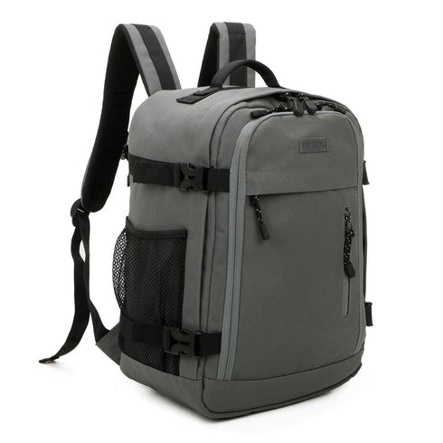Raykong Mochila De Cabina Ryanair 40x20x25cm (20L) | Mochila De Viaje Impermeable Para Avión | Equipaje De Mano Resistente | Mochila Para Senderismo | Escolar | Trabajo - Gris