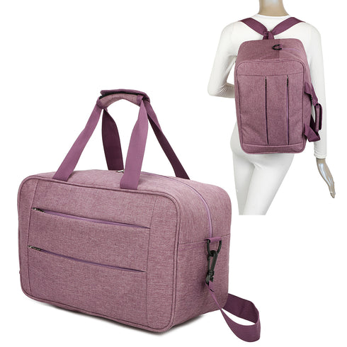 Raykong Bolsa de cabina convertible en mochila 40x20x25cm Ryanair 10kg equipaje de mano bolso de cabina Vueling morado