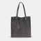 Bolso tote de piel serraje liso de mujer gris Cloe