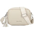 Bolso bandolera mujer pequeño de cuero PU con dos bandoleras bolso mensajero para cruzar PU - Beige