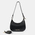 Bolso de hombro para mujer de piel saffiano con bandolera larga negro Maribel