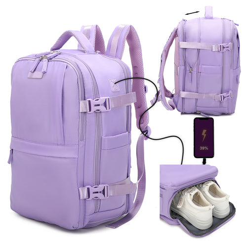 1990s Mochila de viaje cabina expandible para Ryanair 40x25x20-25cm,con bolsa de zapatillas,mochila casual