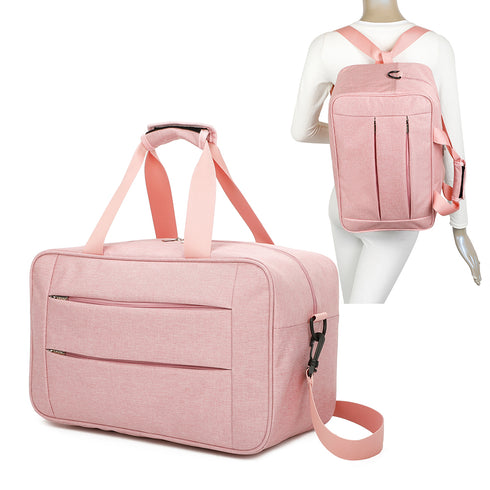 Raykong Bolsa de cabina convertible en mochila 40x20x25cm Ryanair 10kg equipaje de mano bolso de cabina Vueling rosa