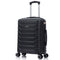 RAYKONG Maleta de Cabina 55x40x20cm Policarbonato (40L) semirígida Trolley pequeño Equipaje de Mano 4 Ruedas giratorios a 360º Cierre numérico-Negro