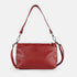 Bolso bandolera de piel para mujer con asa corta burdeos Martina