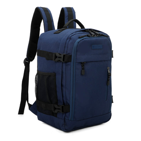 Raykong Mochila De Cabina Ryanair 40x20x25cm (20L) | Mochila De Viaje Impermeable Para Avión | Equipaje De Mano Resistente | Mochila Para Senderismo | Escolar | Trabajo - Azul Marino