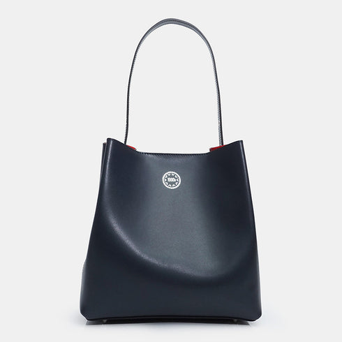 Bolso Hobo de Piel Azul Marino para Mujer - Leticia