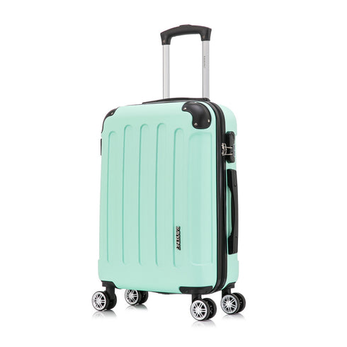 RAYKONG Maleta Mediana ABS 66x43x25cm | 71L | 24 Pulgadas | hasta 23kg semirígidas - Menta