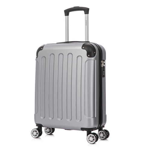 Raykong Maleta Cabina ABS 55x40x20cm (44L) Maxima aprovechamiento de espacio - 20 Pulgadas - Plateada