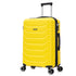 RAYKONG Maleta Mediana Expandible ABS+Policarbonato 66x45x27.50cm - 30cm Extendido | 82L - 90L | 24 Pulgadas |23kg semirígidas candado combinación - Amarillo
