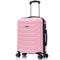 RAYKONG Maleta de Cabina 55x40x20cm Policarbonato (40L) semirígida Trolley pequeño Equipaje de Mano 4 Ruedas giratorios a 360º Cierre numérico-Rosa