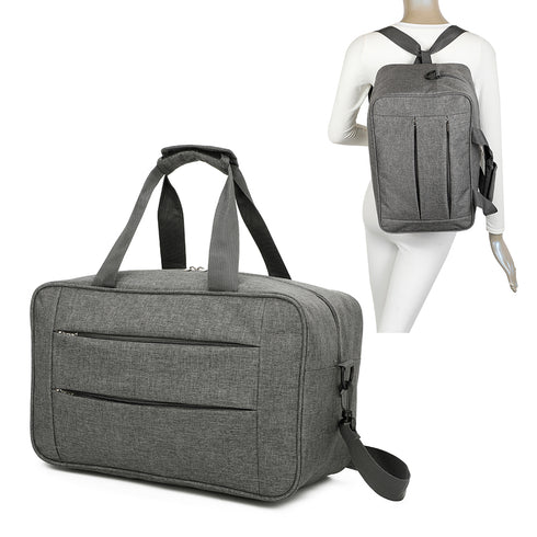 Raykong Bolsa de cabina convertible en mochila 40x20x25cm Ryanair 10kg equipaje de mano bolso de cabina Vueling gris