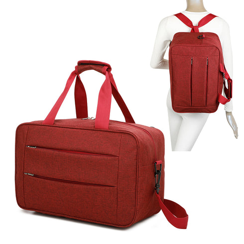 Raykong Bolsa de cabina convertible en mochila 40x20x25cm Ryanair 10kg equipaje de mano bolso de cabina Vueling rojo