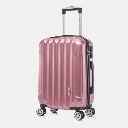Maleta Cabina 55x39x21cm Policarbonato 45L - 20 Pulgadas RosaDorada - Seda