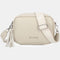 Bolso bandolera mujer pequeño de cuero PU con dos bandoleras bolso mensajero para cruzar PU - Beige