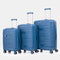 Juego de maletas PP Rígida 3 piezas|Maleta Cabina 55cm|Maleta Mediana 65cm Expandible |Maleta Grande 75cm Expandible |Bass Azul