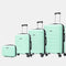 Conjunto de 4 Maletas ABS+PC|Neceser 29cm|Cabina 55x40x20cm|Mediana Expandible 20kg-23kg - 66x45x27.50-30cm|Grande Expandible 23kg-25kg - 75x49x31-33.50cm | Menta