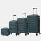 Conjunto de 4 Maletas ABS+PC|Neceser 29cm|Cabina 55x40x20cm|Mediana Expandible 20kg-23kg - 66x45x27.50-30cm|Grande Expandible 23kg-25kg - 75x49x31-33.50cm | Verde