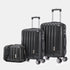 1990s Juego de Maletas Policarbonato Rígida 3 Piezas|Maleta Cabina 55cm|Maleta Mediana 68cm|Neceser 29cm|Negro