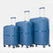 Juego de maletas PP Rígida 3 piezas|Maleta Cabina 55cm|Maleta Mediana 65cm Expandible |Maleta Grande 75cm Expandible |Choco Azul marino