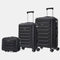 Conjunto de 3 Maletas|Neceser 29x35x16.50cm|Maleta Cabina ABS+PC 55x40x20cm|Mediana Expandible 20kg-23kg - 66x45x27.50-30cm | Negro