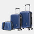 1990s Juego de Maletas Policarbonato Rígida 3 Piezas|Maleta Cabina 55cm|Maleta Mediana 68cm|Neceser 29cm|AzulMarino