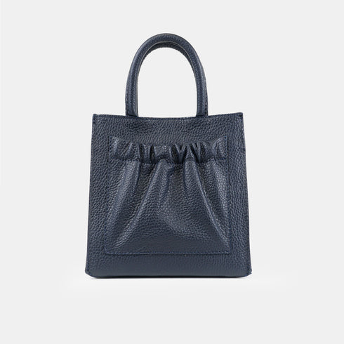 Bolso bandolera de piel pequeño mujer azul marino Carmen