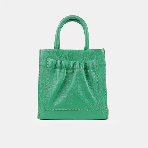 Bolso bandolera de piel pequeño mujer verde Carmen