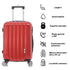 Maleta Cabina 55x39x21cm Policarbonato (45L) - 20 Pulgadas Rojo - Seda