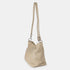 Bolso de hombro para mujer de piel con bandolera extensible khaki Mara