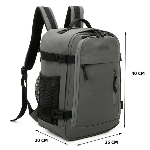 Raykong Mochila De Cabina Ryanair 40x20x25cm (20L) | Mochila De Viaje Impermeable Para Avión | Equipaje De Mano Resistente | Mochila Para Senderismo | Escolar | Trabajo - Gris