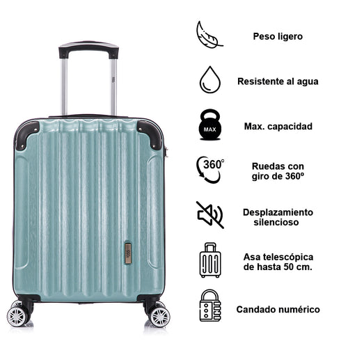 Maleta Cabina 55x40x20cm Policarbonato (44L) - 20 Pulgadas - Menta