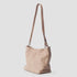 Bolso de hombro para mujer de piel con bandolera extensible nude Mara