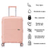 Juego de maletas PP Rígida 3 piezas|Maleta Cabina 55cm|Maleta Mediana extensible 65cm|Maleta Grande Extensible 75cm|Choco Rosa Claro