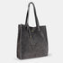 Bolso tote de piel serraje liso de mujer gris Cloe