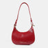 Bolso de hombro para mujer de piel saffiano con bandolera larga rojo Maribel